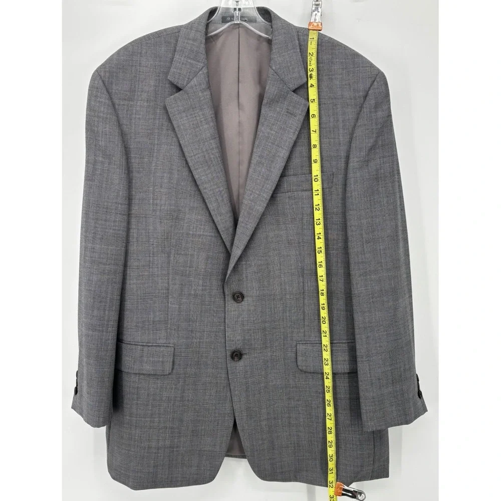 Lauren Ralph Lauren Wool Blazer‎ Sport Coat 42R Gray Plaid Classic Fit Jacket